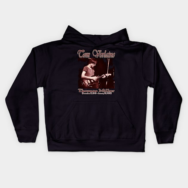 Tom Verlaine {December 13, 1949 – January 28, 2023} Kids Hoodie by hany moon